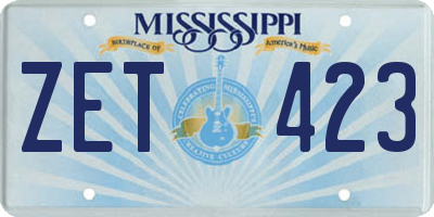 MS license plate ZET423