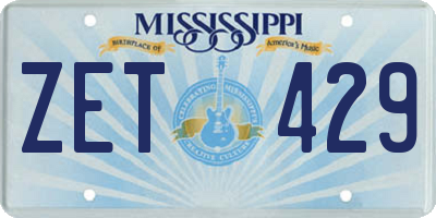 MS license plate ZET429