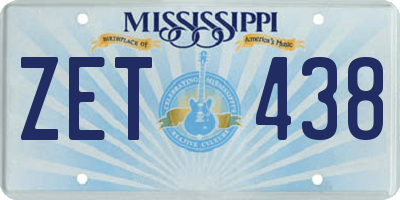 MS license plate ZET438
