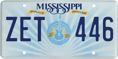 MS license plate ZET446