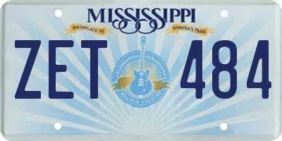 MS license plate ZET484