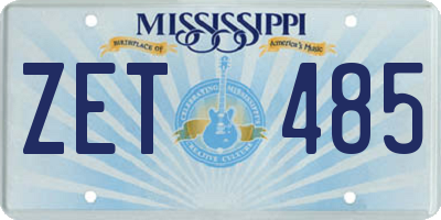MS license plate ZET485