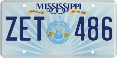 MS license plate ZET486