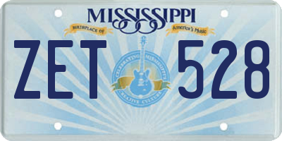 MS license plate ZET528