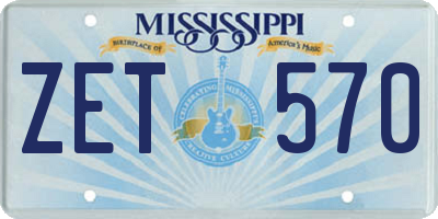 MS license plate ZET570