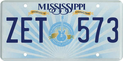 MS license plate ZET573