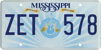 MS license plate ZET578