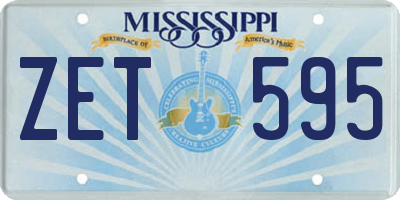 MS license plate ZET595