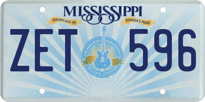 MS license plate ZET596