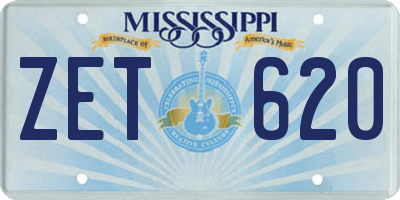 MS license plate ZET620