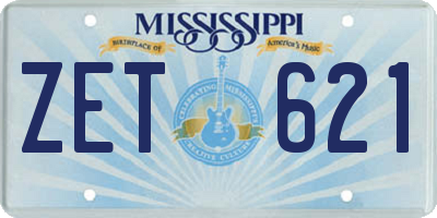 MS license plate ZET621