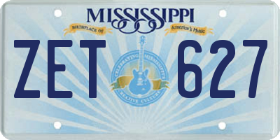 MS license plate ZET627