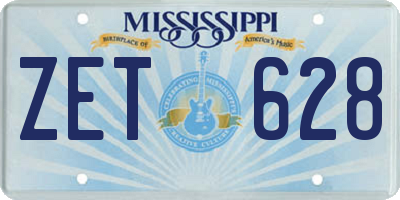 MS license plate ZET628