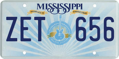 MS license plate ZET656