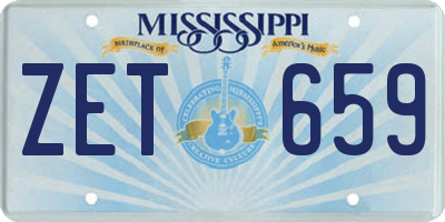 MS license plate ZET659