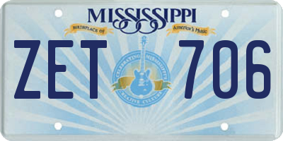 MS license plate ZET706