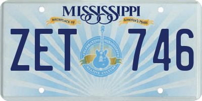 MS license plate ZET746