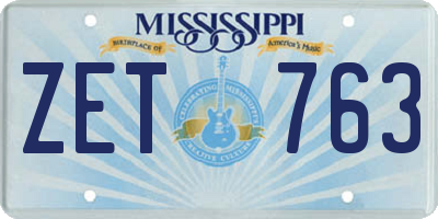 MS license plate ZET763