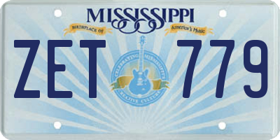 MS license plate ZET779