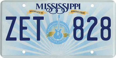 MS license plate ZET828