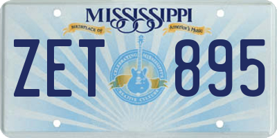 MS license plate ZET895