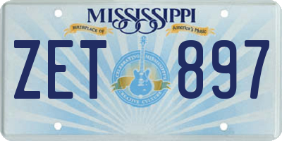 MS license plate ZET897