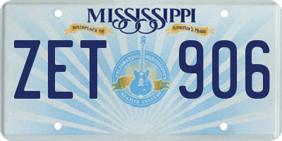 MS license plate ZET906