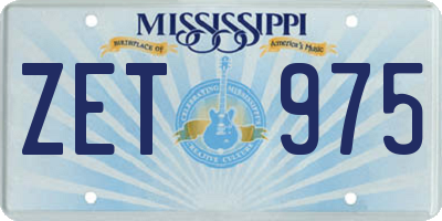 MS license plate ZET975