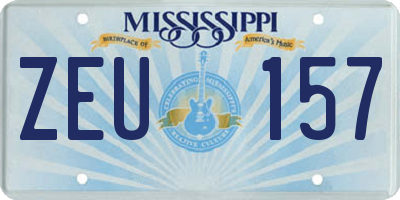 MS license plate ZEU157