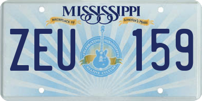 MS license plate ZEU159