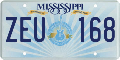 MS license plate ZEU168