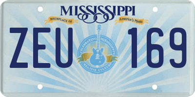 MS license plate ZEU169