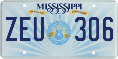 MS license plate ZEU306