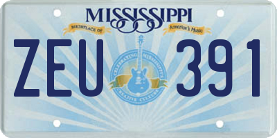 MS license plate ZEU391