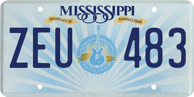 MS license plate ZEU483
