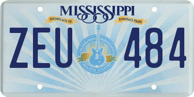MS license plate ZEU484