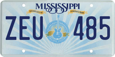 MS license plate ZEU485