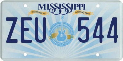 MS license plate ZEU544