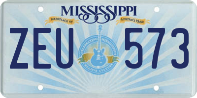 MS license plate ZEU573
