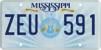 MS license plate ZEU591