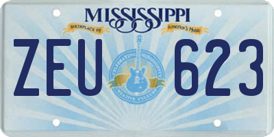 MS license plate ZEU623