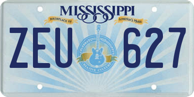 MS license plate ZEU627