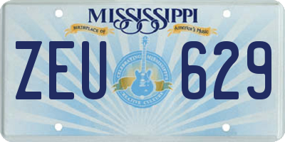 MS license plate ZEU629