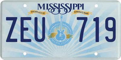 MS license plate ZEU719