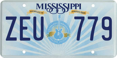 MS license plate ZEU779