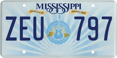 MS license plate ZEU797