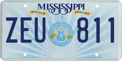 MS license plate ZEU811