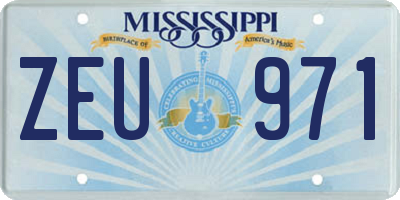 MS license plate ZEU971