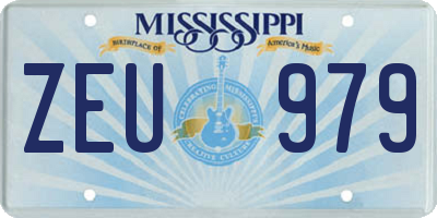 MS license plate ZEU979