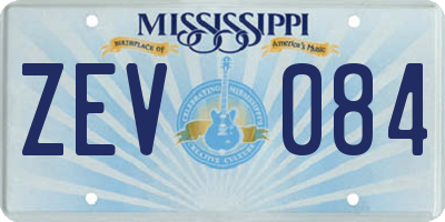 MS license plate ZEV084